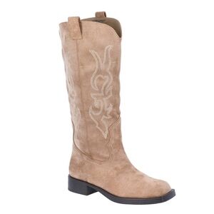 💜No Boundaries Memory Foam Women's Square Toe Western Boots Size:7